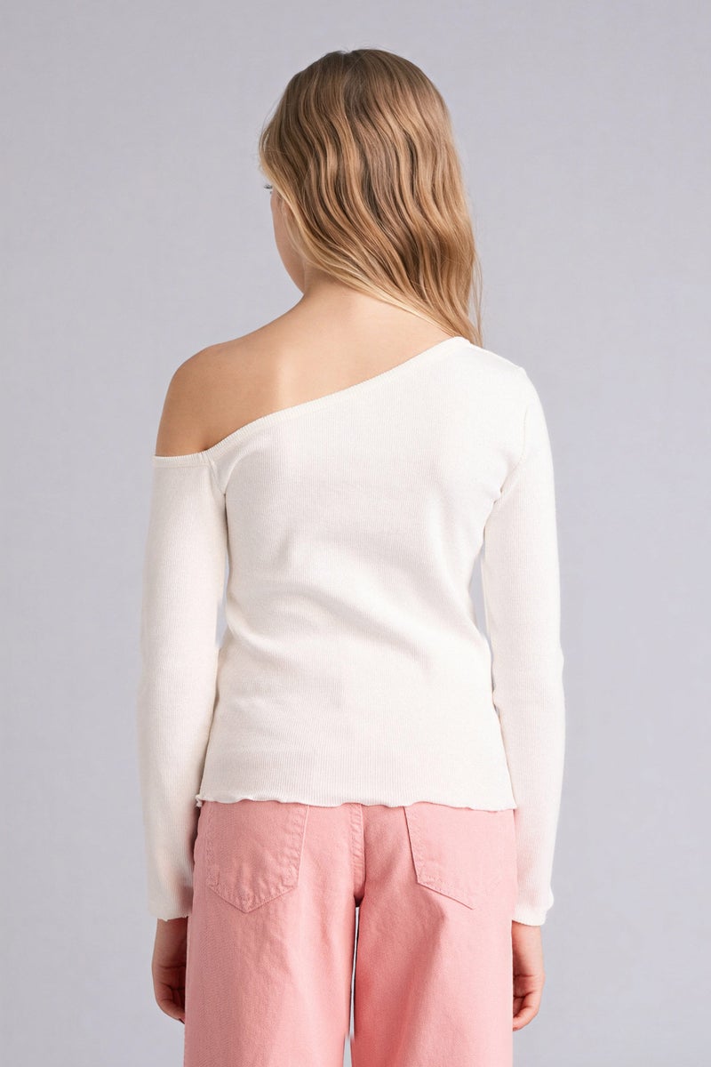 ديفاكتو تيشيرت بناتي كم طويل مضلع فلورال قصة عادية - Image 5